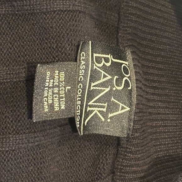 JOS.A.BANK MEN'S 1/4-ZIP PULLOVER SWEATER:PRE-OWNED BLACK or DEEP RED LARGE - Picture 10 of 16